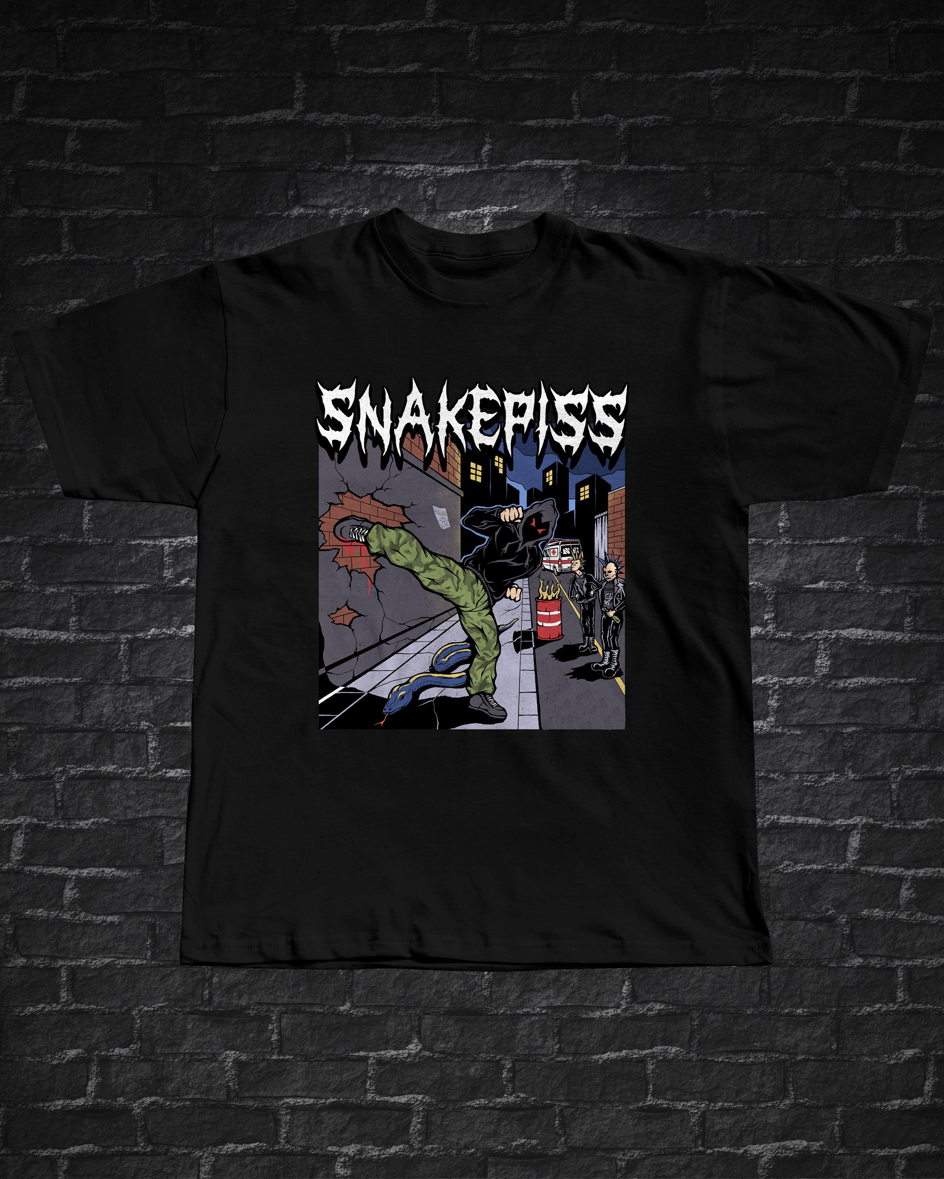 Snakepiss shirt front print
